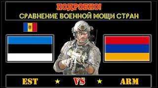Эстония Молдова VS Армения 🇪🇪 Армия 2021 🚩 Сравнение военной мощи