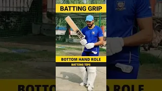 Batting Tips : Bottom Hand in Batting Grip ✅ Cricket Tips #shorts #youtubeshorts #cricket