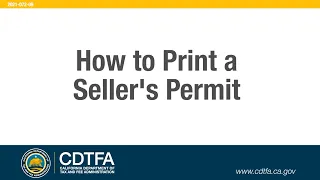 How to Print a Seller's Permit