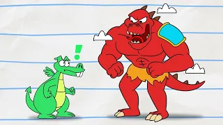 Dragon vs SUPERSIZED T-REX DINO | Boy & Dragon | Cartoons for Kids | WildBrain Bananas