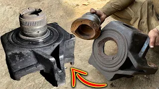 Due to OverLoad Excavator Wheel Hub was Broke Into Pieces, How Amazingly Repaired By Expert Mechanic