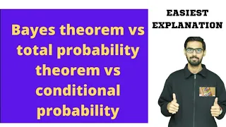 Bayes theorem vs Total probability theorem vs Conditional probability(Understanding the difference)