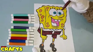 Como pintar o bob esponja | Crafts