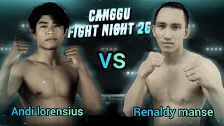 Andi lorensius VS Renaldy Manse || full fight CFN 26