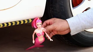 Experiment Car vs Barbie Doll, Cake, Donut | Crushing Crunchy & Soft Things by Car | EX SHOW