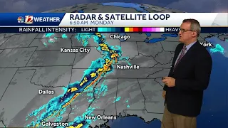 WATCH: Pleasant Monday, storm risk Tuesday