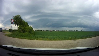 23.5.2020,sehr schöne Shelf im Zeitraffer bei Augsburg, und Gewitter mit Hagel bei Landsberg/Lech