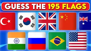 Guess ALL The Flags In The World | 195 FLAGS QUIZ