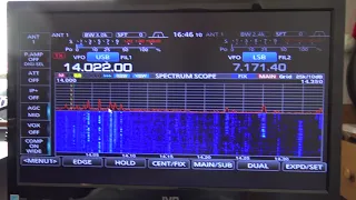 Icom IC-7610 On An External Display, 32" Monitor