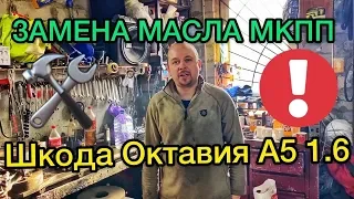 Замена масла в коробке передач Шкода Октавия А5 1.6 на механике - САНЯ МЕХАНИК