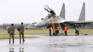 Exercise Indradhanush IV - RAF Typhoon and Indian Air Force SU30 MKI Flanker
