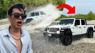 METO AL RIO MI JEEP RUBICON POR PRIMERA VEZ(*ASI NOS DIVERTIMOS*)//Dani Universe//