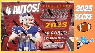New Football Release! 2023 Score Football Hobby Box 4 Autos Per Box and Tons of Cards!!