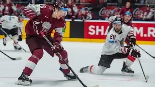 Team Latvia scores four goals in 3rd period of 5-2 win vs. Team Austria - IIHF World Championship