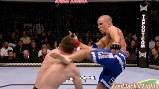 Georges St-Pierre vs Matt Hughes 2 Highlights (GSP Becomes Champion) #ufc #mma #georgesstpierre #tko