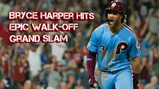 Bryce Harper tells fan "Shut the f**k up!" | Bryce Harper Hits walk-off Grand Slam