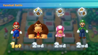 Mario Party 10 - Mario vs Donkey Kong vs Toadette vs Luigi - Mushroom Park