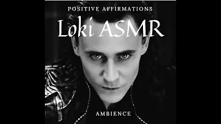 Loki helps you fall asleep | Loki ASMR  (Heartbeat sounds, positive affirmations, Fire crackling)