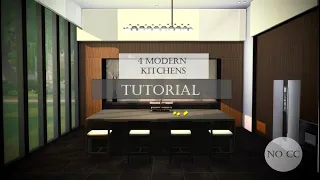 The Sims 4 | Tutorial | 4 modern kitchens | 4 современные кухни