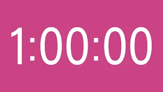 1 Hour Timer - 1 Hour Countdown – Fuchsia Fedora Screen 4K