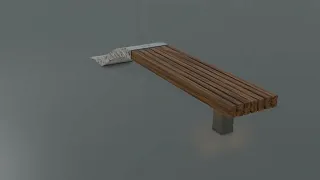 Bench for skateboard park (Render EEVEE)