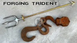 HOW TO : AQUAMAN POSEIDON'S TRIDENT Out of Rusty Hook RH Forged