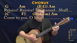 O Come, O Come, Emmanuel (Christmas) Guitar Cover Lesson in Am with Chords/Lyrics