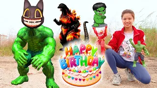 Huệ Cake tổ chức sinh nhật cho Hulk. Chiến thắng mèo zombie giải cứu siêu nhân, siêu anh hùng