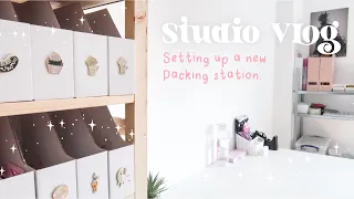 STUDIO VLOG (MOVING TO A NEW ROOM, NEW FURNITURE & SETTING UP A NEW PACKING STATION)