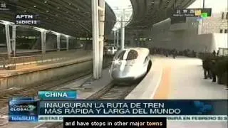 China opens longest high-speed rail line