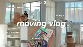 MOVING VLOG: move in day, unpack & organize w me, settling in, apartment updates ~living alone~ 📦☁️