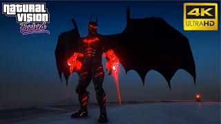 GTA 5 - Batman (Hellbat Armor) Ultra Realistic Graphic Gameplay (Natural Vision Evolved) 4K