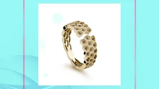 Signature - An original gold ring with black diamonds. Gold jewelry inspired by creativeness of Z...