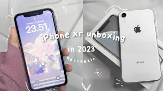 ✧ unboxing iPhone xr in 2023 [white] 🤍