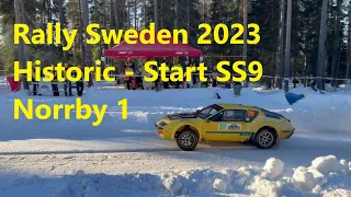 Rally Sweden 2023 Historic - Start SS9 - Norrby 1