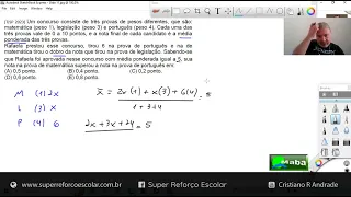 MABA CONCURSOS  -  MÉDIA ARITMÉTICA PONDERADA  -  TJ SP 2023  -  Com prof. Cristiano