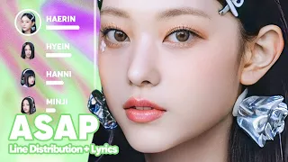 [Updated] NewJeans - ASAP (Line Distribution + Lyrics Karaoke) PATREON REQUESTED