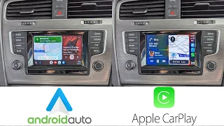 VW Golf Mk 7 - Wireless Apple CarPlay &  Wireless Android Auto Interface on the original car screen