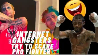 Internet Gangsters try to scare Bruce Iron Lion😁Cringe!!Wanksters,Trapmurda7,Jokergang,Artkill