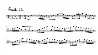 Bach - Cello Suite #2 for Viola (Score)