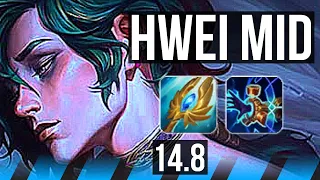 HWEI vs AKALI (MID) | 6 solo kills, 9/3/7, 500+ games, Dominating | EUW Master | 14.8