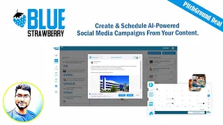 Blue Strawberry Review: Create & Schedule AI-Powered Social Media Campaigns From Your Content