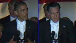 President Obama, Mitt Romney Joke at Al Smith Dinner