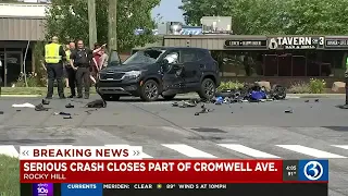 Serious crash closes Cromwell Ave in Rocky Hill