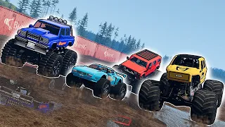 Monster Trucks Obstacles Battle #9 - BeamNG Drive