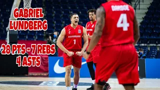 Gabriel Lundberg against Lithuania (28 Points - 7 Rebounds - 4 Assists) (27.11.2020)