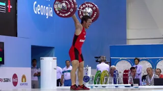 Adkhamjon Ergashev (62) - 124kg, 127kg, & 130kg Snatches @ 2016 Junior Worlds