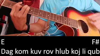 tsis hlub koj lawm guitar Chord By David Yang Cover.