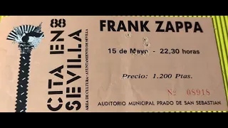 Frank Zappa - 1988 - Prado de San Sebastian, Seville, Spain.