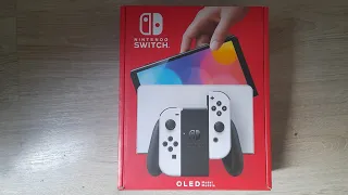 unboxing review and comparrison of the nintendo switch OLED ( white )